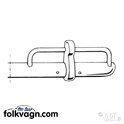 Rear Bumper (USA), Chrome, VW Beetle 1200, -07/73, 73