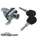 Engine Lid Lock with Keys, VW Beetle/Bus, Chrome, 64-66