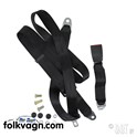 Universal 3-Point Seatbelt, Black, with E-mark