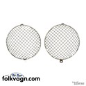 Headlight Grilles for Upright Headlights, Stainless, Pair