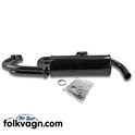 Exhaust 'Single Quiet Pack' with Oval Muffler (BBT)