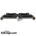 Dual Quiet Pack Exhaust with 2 Oval Mufflers
