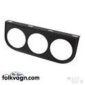 Gauge Mount Bracket, 3 Holes, 52mm, Black, VW