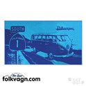 Beach towel, Volkswagen T1 Bus, Blue