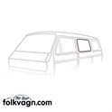 Side centre window seal, Volkswagen, plastic