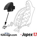 Seat Back Rest Knob, Black, VW (JOPEX)