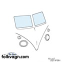 Windshield, VW Bus 03/55–07/67, Clear