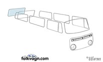 Rear heated window, Volkswagen Bus, 1963-1979