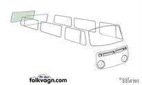 Heated rear window, Volkswagen Bus, 63-79, green