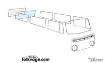 Rear window (no heating), Volkswagen Bus 1963-1979