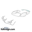 Rear window, Volkswagen Karmann Ghia, 08/55-07/74, heated 12